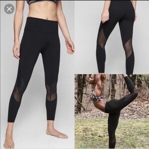 Athleta mesh shine salutation leggings